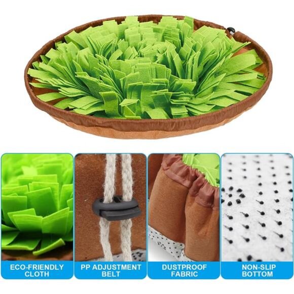 Snuffle Mat for Dogs Sniffing Feeding Mat,Dog Snuffle Mat Slow Feeding Bowl - Picture 3 of 7
